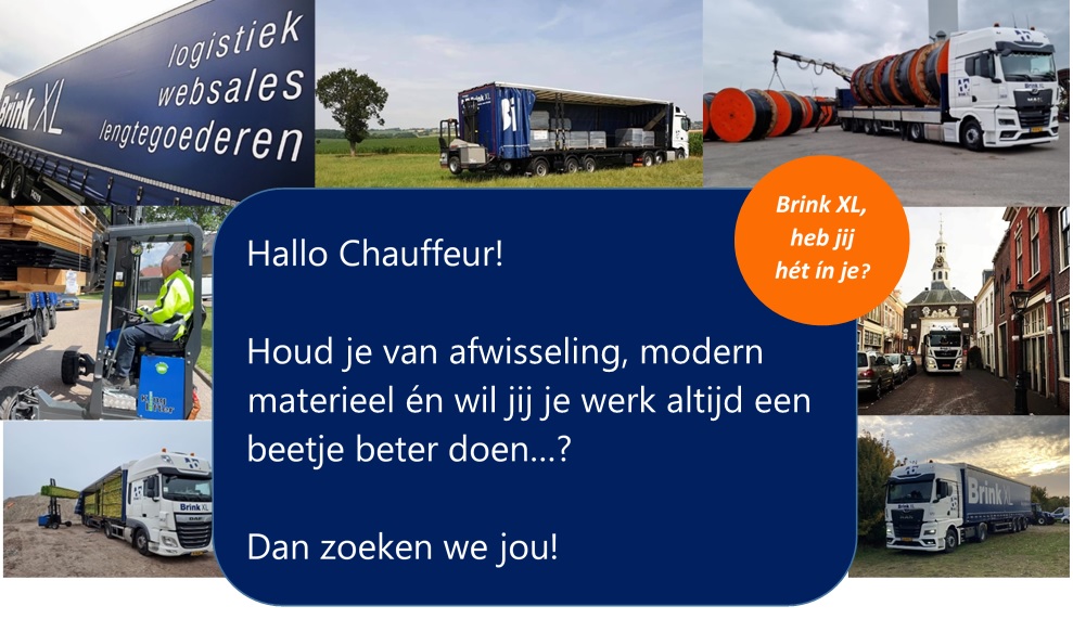 Vacature Chauffeur - BrinkXL